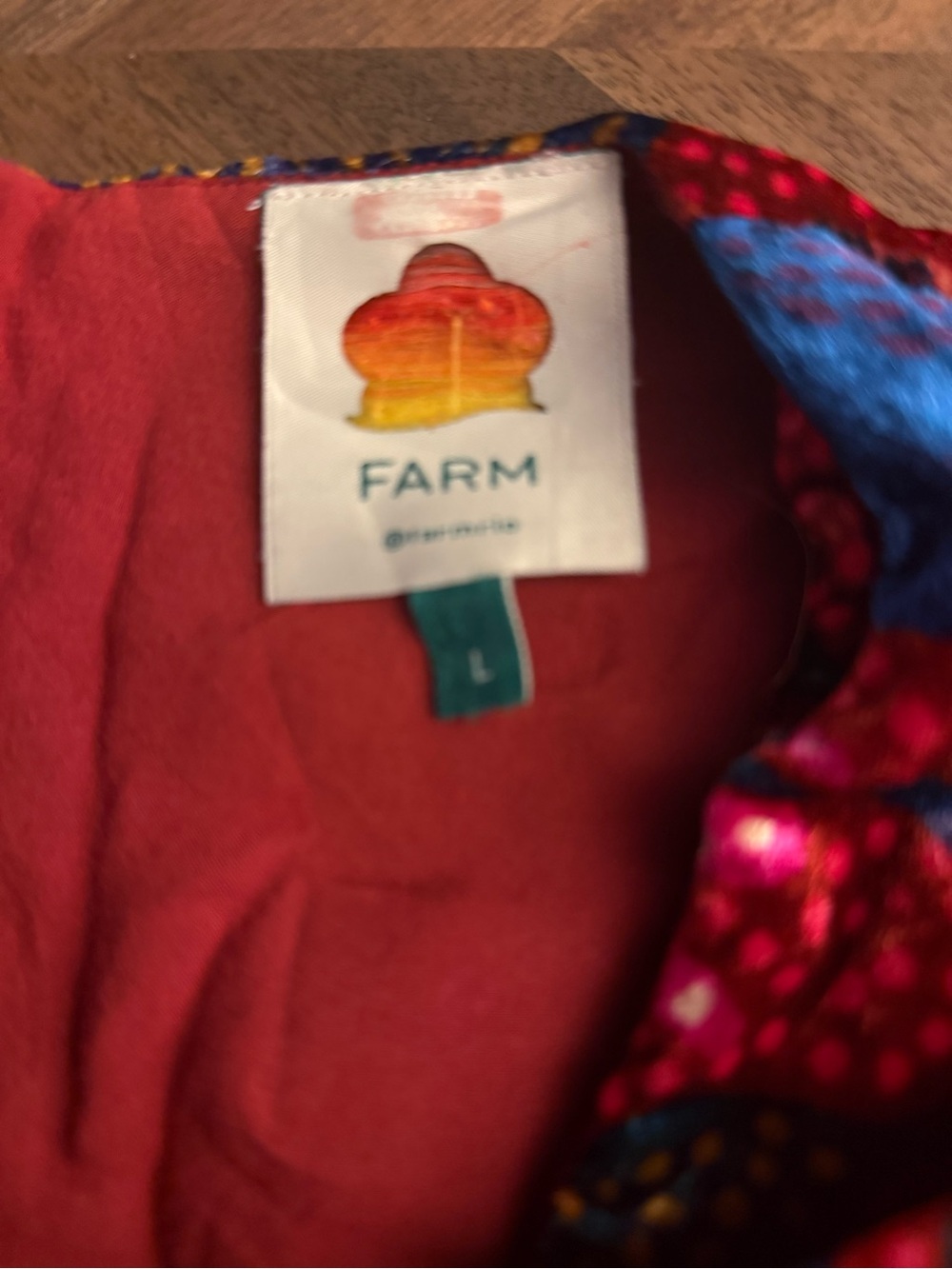 FARM Rio, Floral Velvet Jumpsuit Long Sleeve Deep V, Size L EUC - Picture 8 of 16